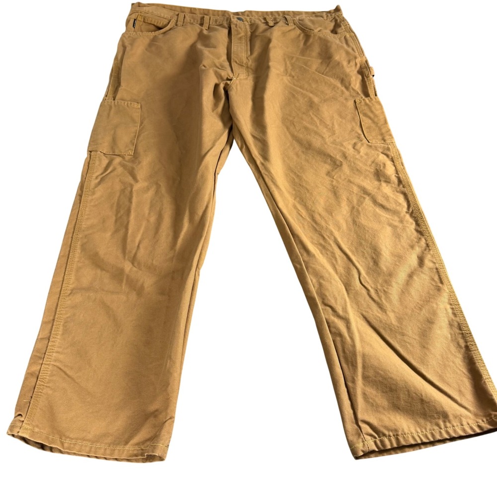 Bulwark FR Men 46x31 Brown Flame Resistant CAT2 2112 Canvas Cargo Work Pants